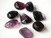 purple fluorite tumble stone