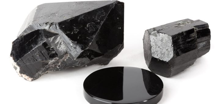 black crystals